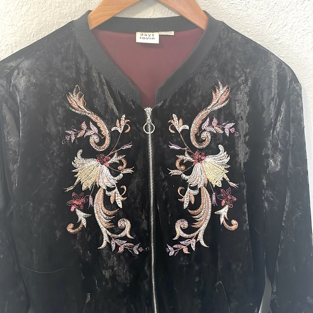 Velvet Embroidered Jacket - Picture 2 of 5